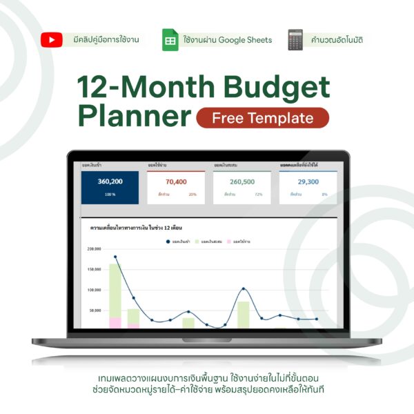 (ฟรี) วางแผนค่าใช้จ่าย | Sheets